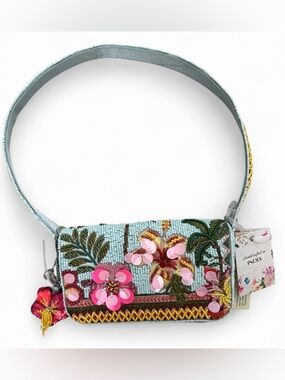 Made in India Tropical Flower Beaded Bag